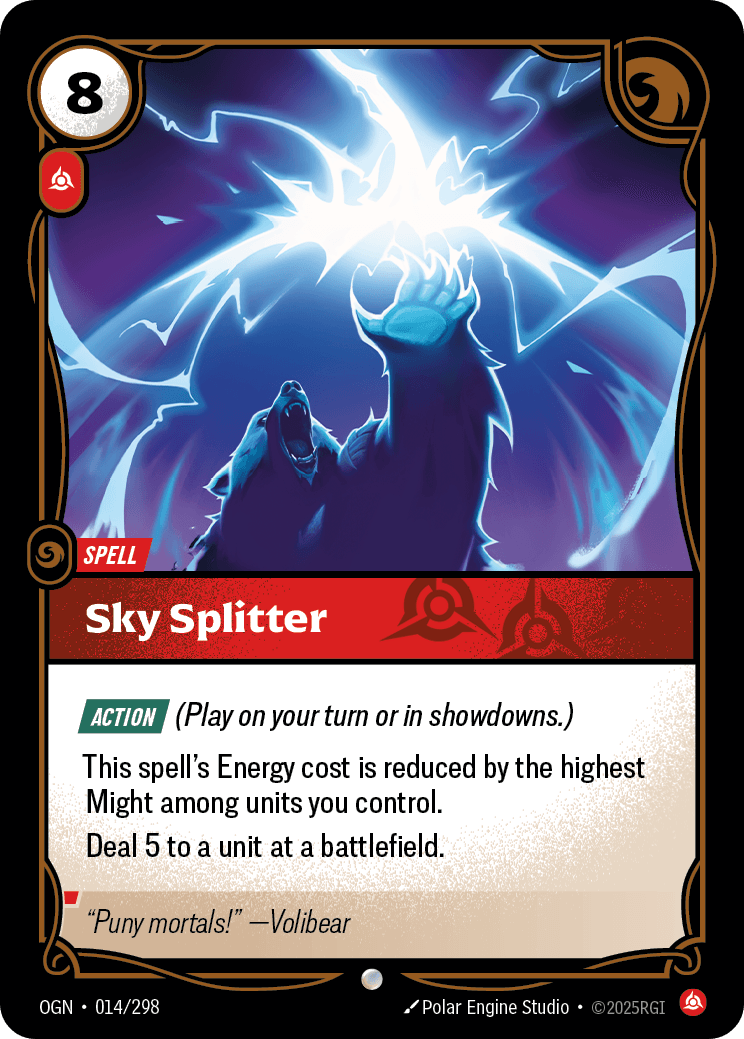 Sky Splitter Riftbound spell card art