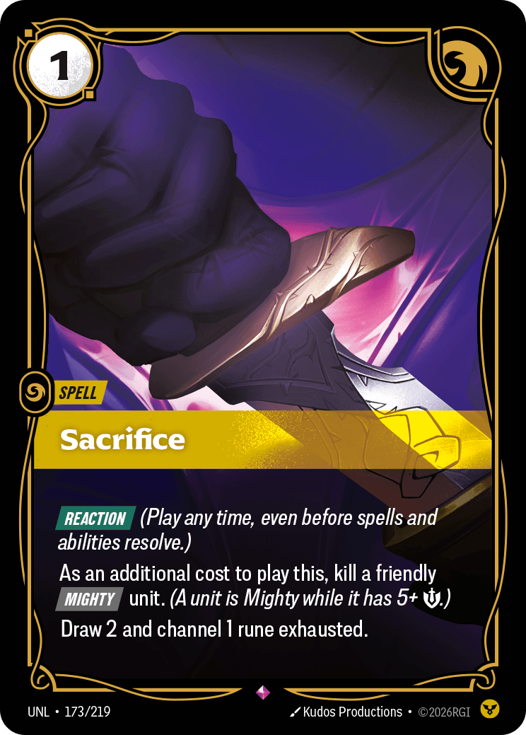 Sacrifice Riftbound spell card art