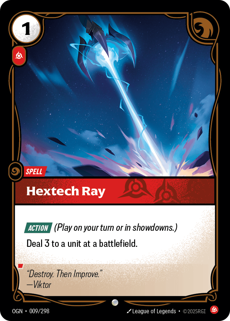 Hextech Ray Riftbound spell card art