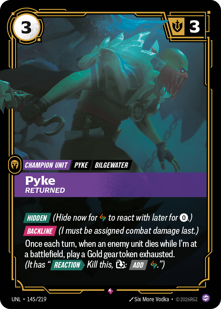 Pyke - Returned Riftbound champion unit card art