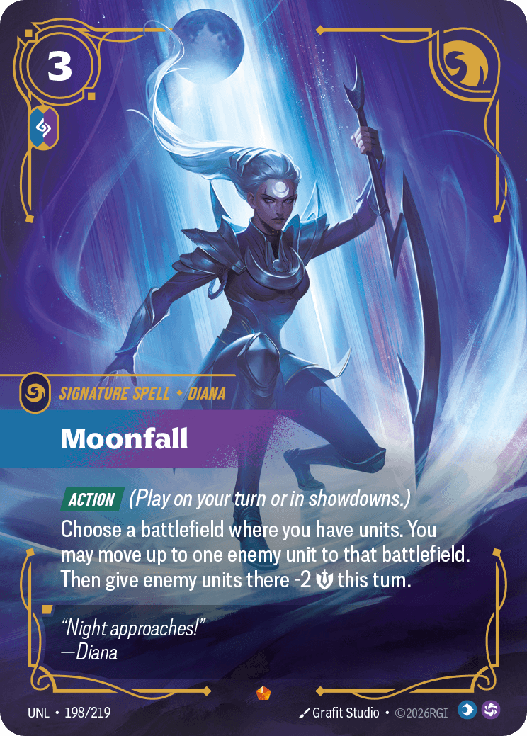 Moonfall Riftbound signature spell card art