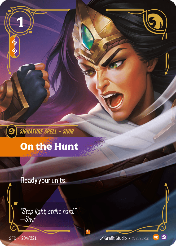 On the Hunt Riftbound spell card art