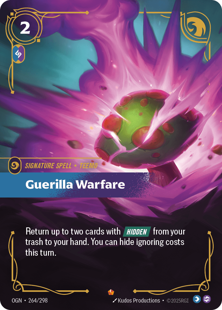 Guerilla Warfare Riftbound signature spell card art