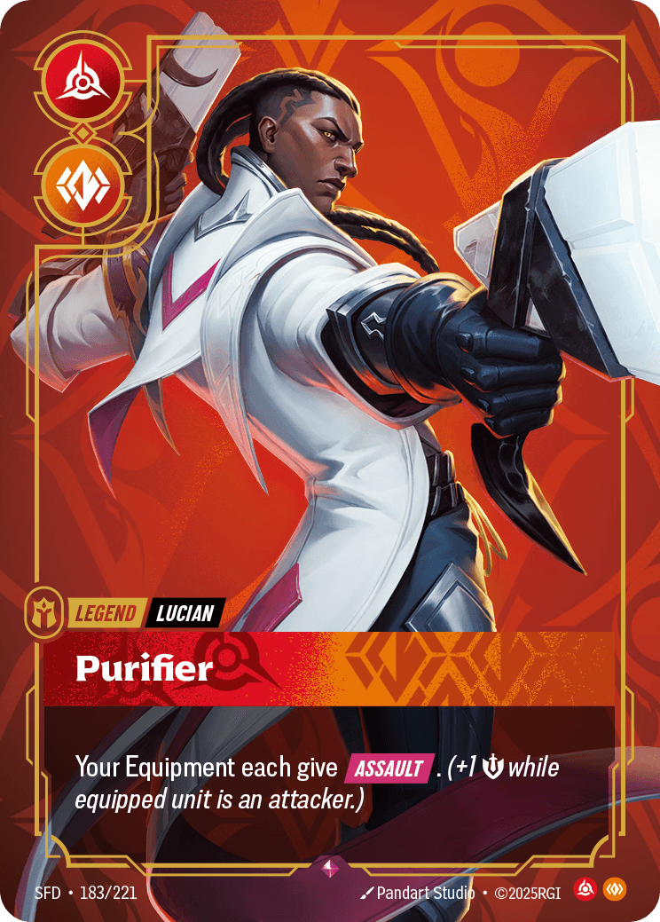 Lucian - Purifier Riftbound legend card art for the Lucian counter guide