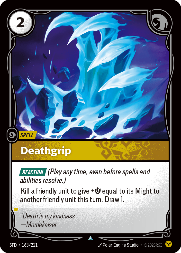 Deathgrip Riftbound spell card art