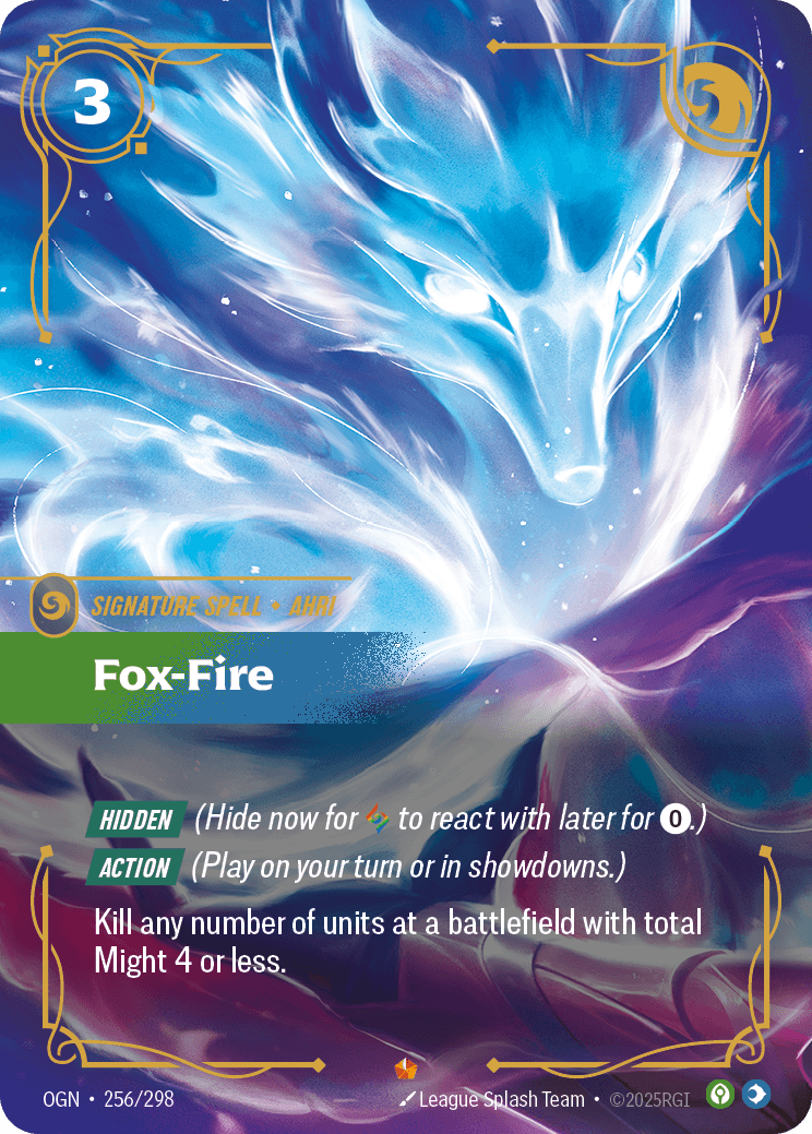 Fox-Fire Riftbound signature spell card art