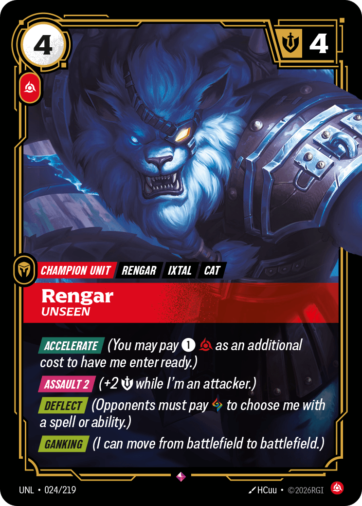 Rengar - Unseen Riftbound card art for Rengar counter guide