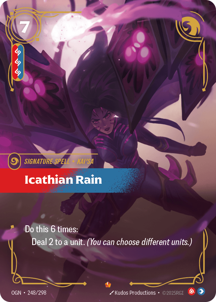 Icathian Rain Riftbound spell card art
