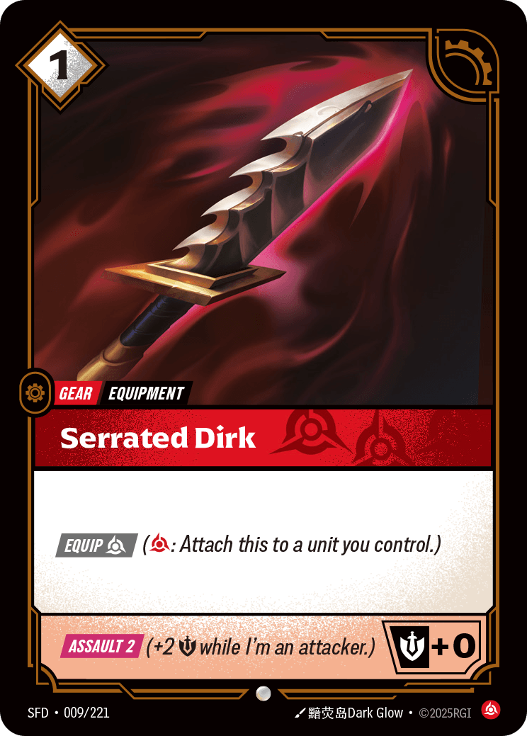 Serrated Dirk Riftbound gear card art