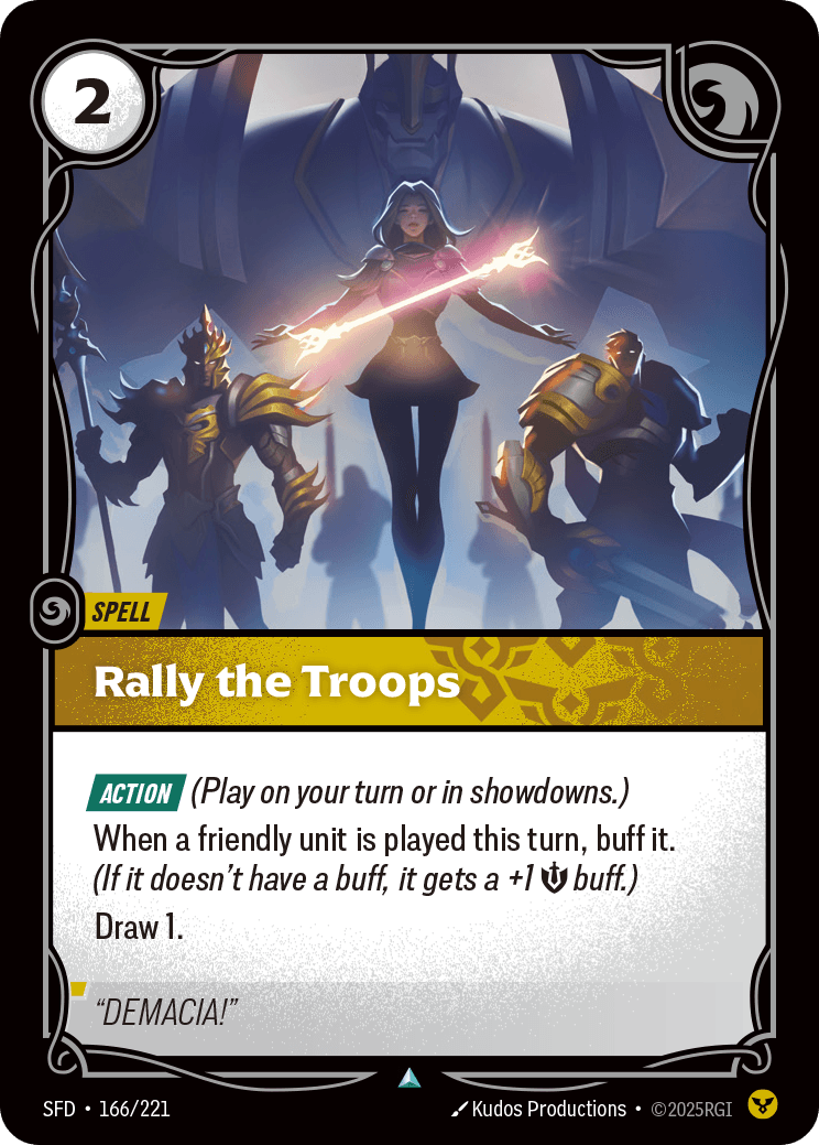 Rally the Troops Riftbound spell card art