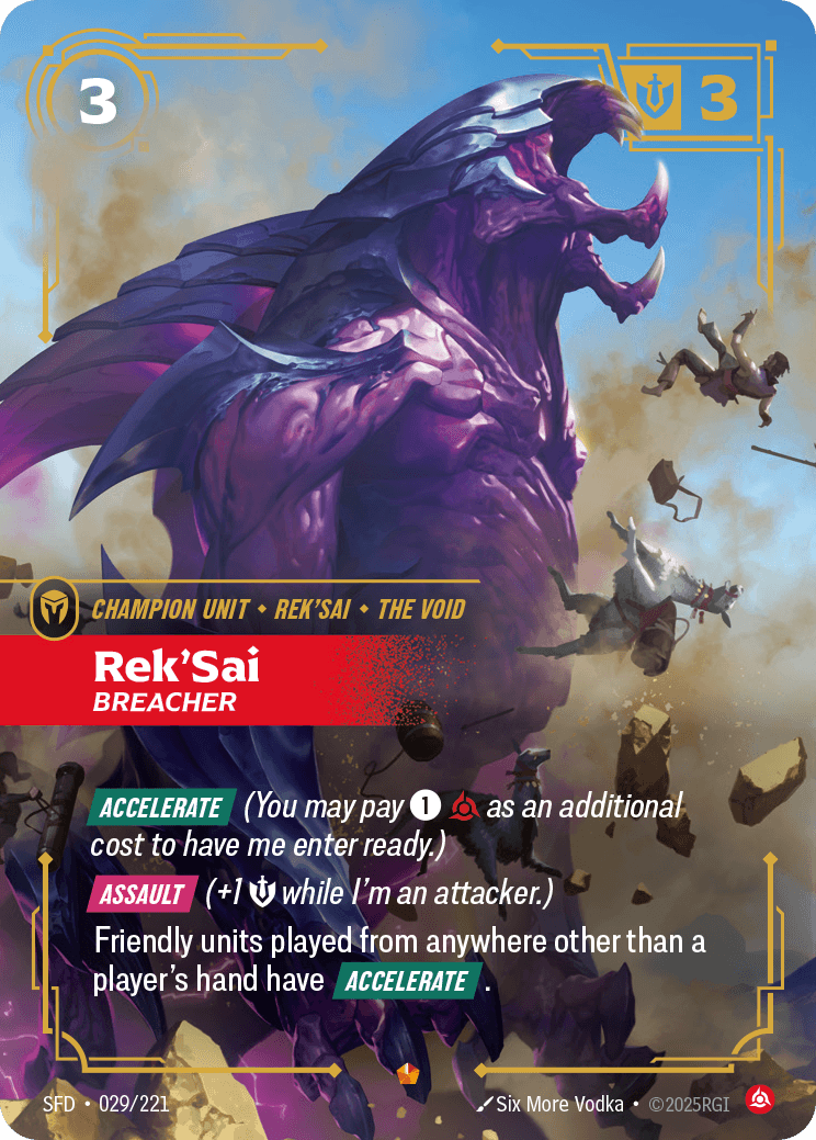 Rek'Sai - Breacher Riftbound unit card art