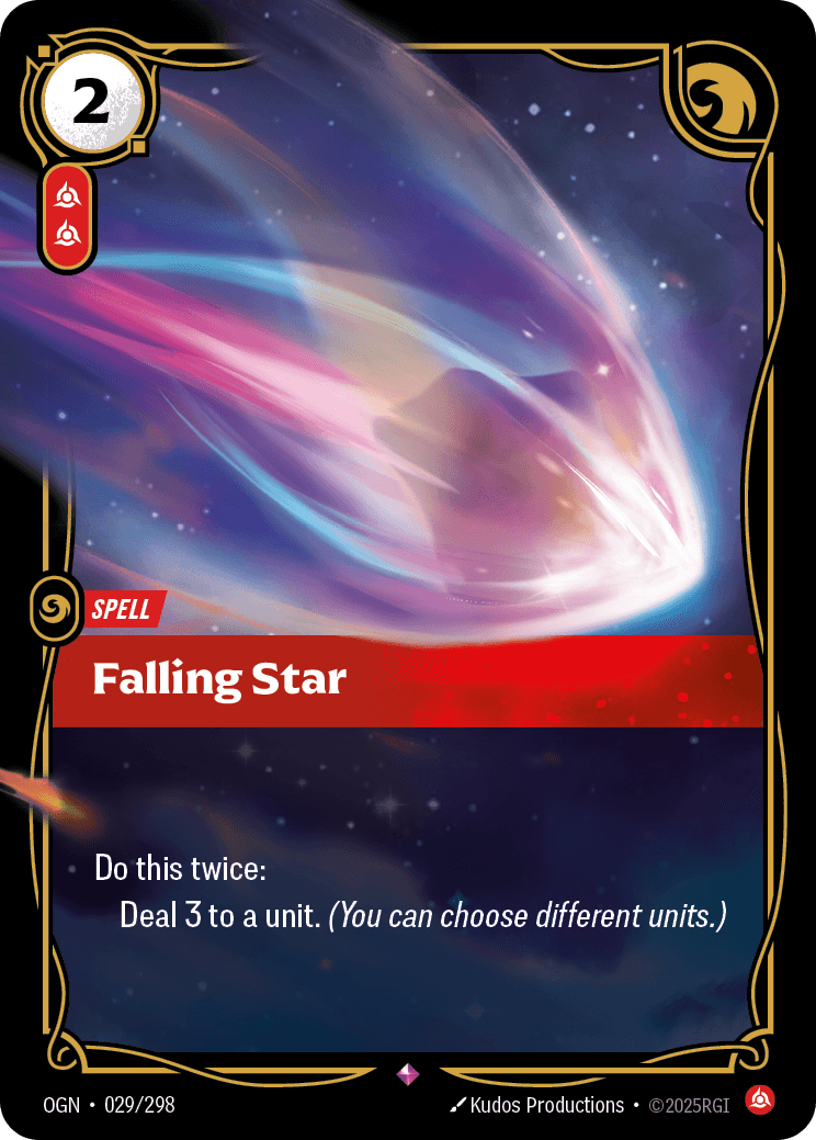 Falling Star Riftbound spell card art