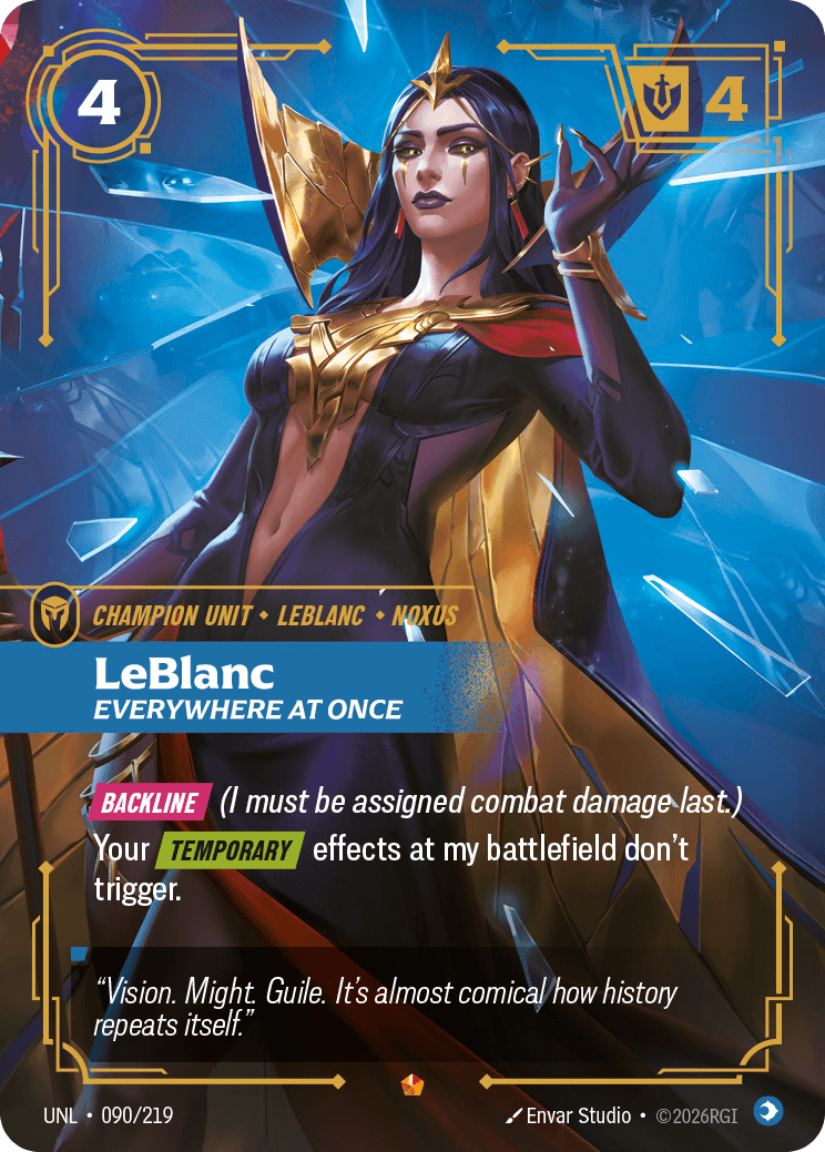 LeBlanc - Everywhere At Once Riftbound unit card art