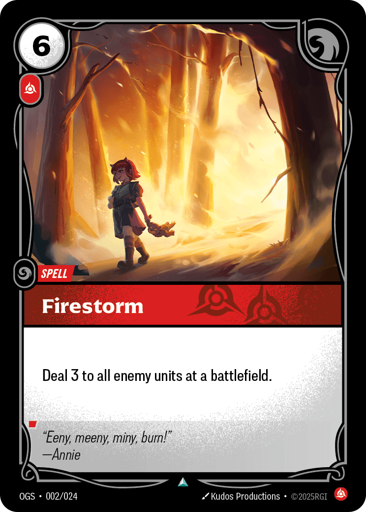Firestorm Riftbound spell card art