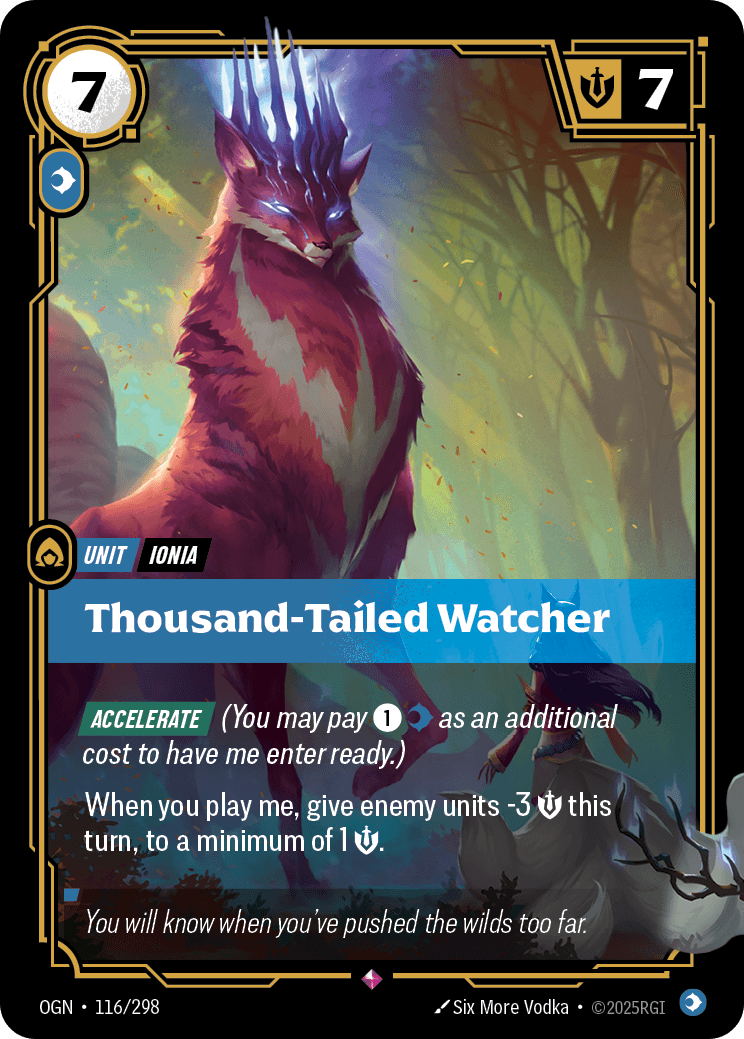Thousand-Tailed Watcher Riftbound unit card art