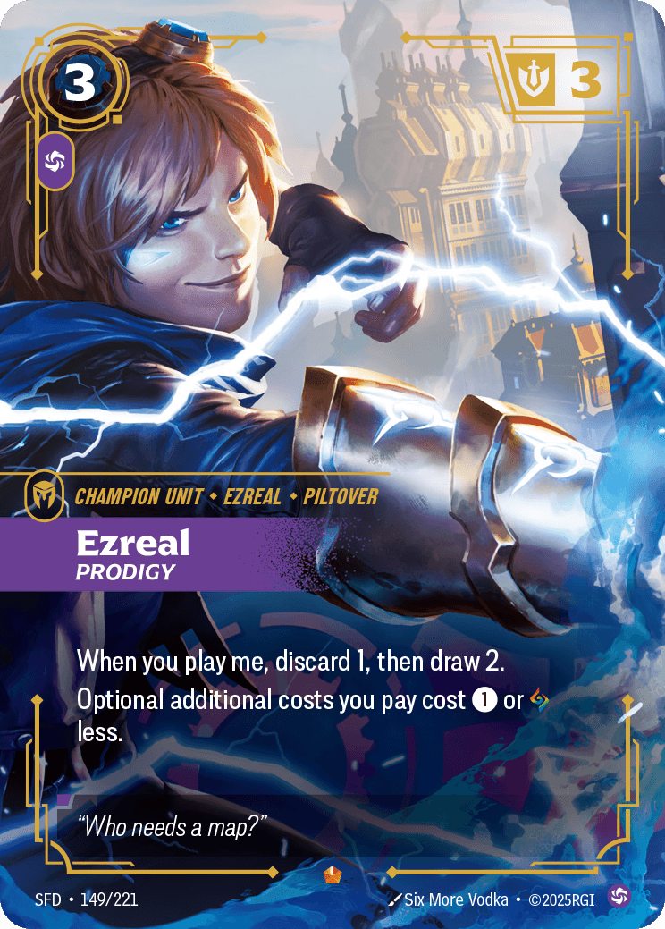 Ezreal - Prodigy Riftbound card art for Ezreal article