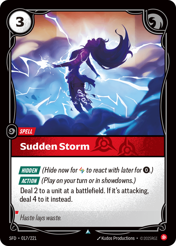 Sudden Storm Riftbound spell card art