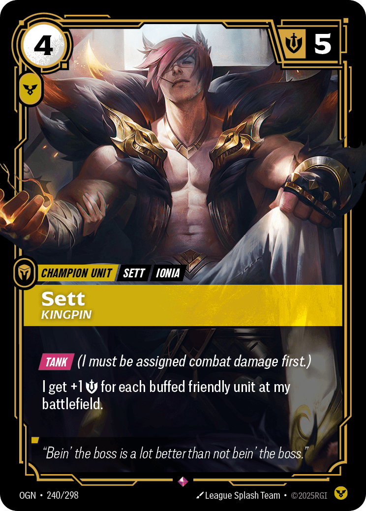 Sett - Kingpin Riftbound unit card art