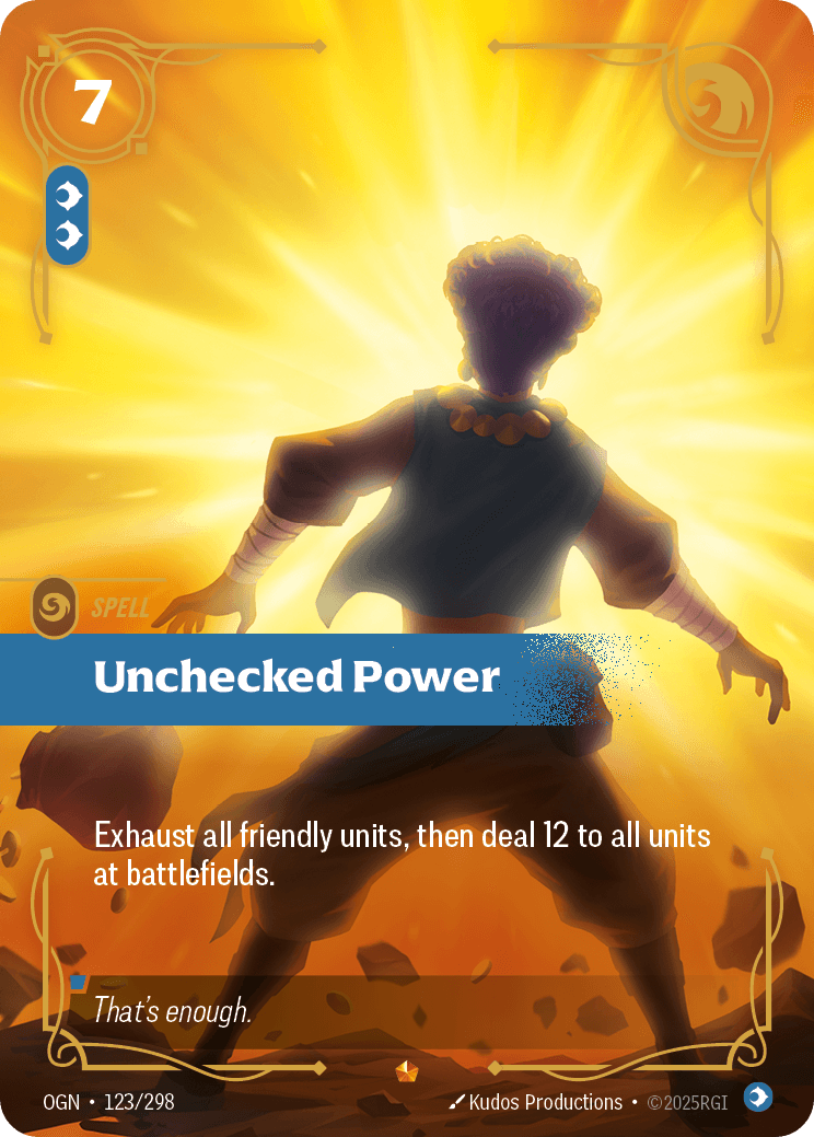 Unchecked Power Riftbound spell card art
