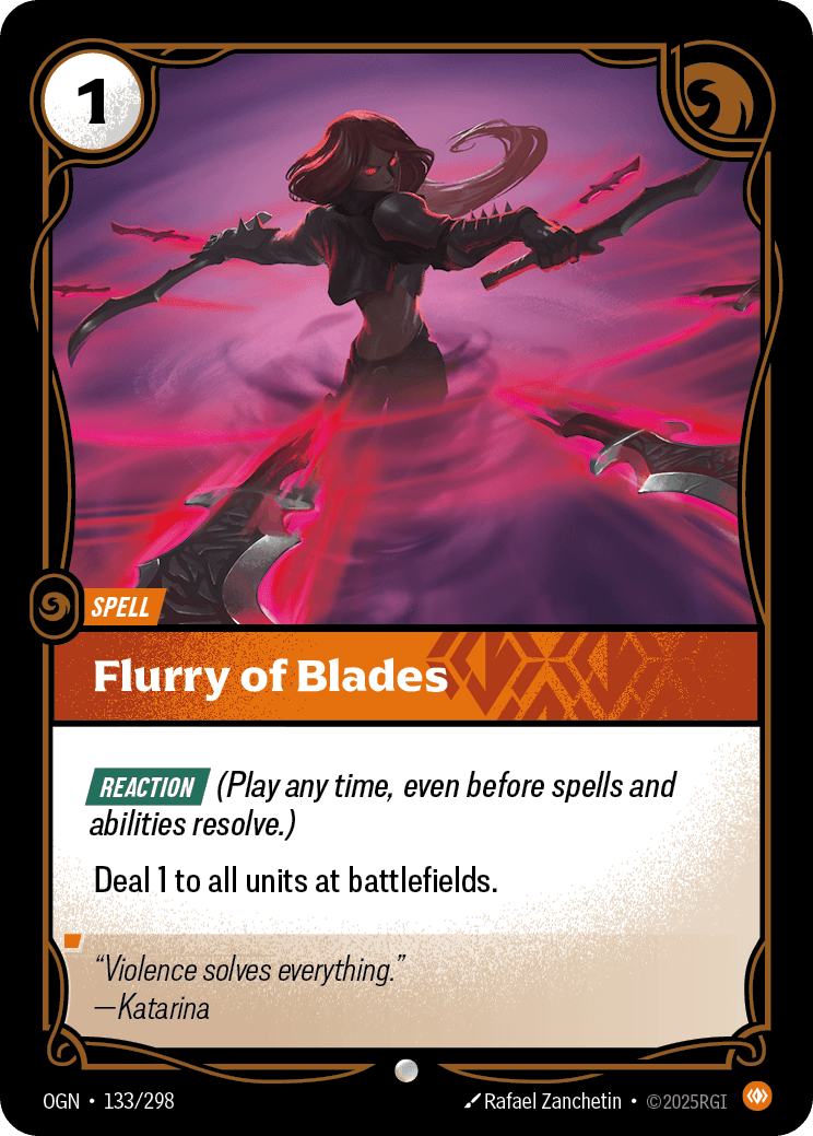 Flurry of Blades Riftbound spell card art