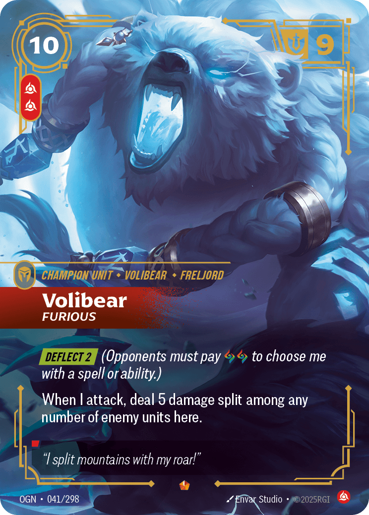 Volibear - Furious Riftbound unit card art