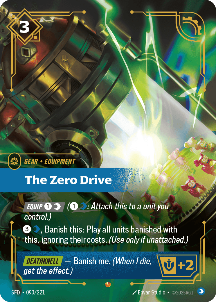 The Zero Drive Riftbound gear card art