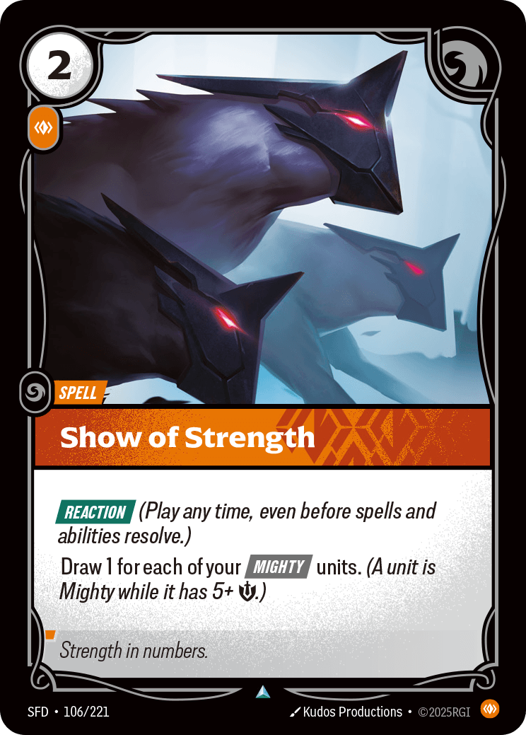 Show of Strength Riftbound spell card art