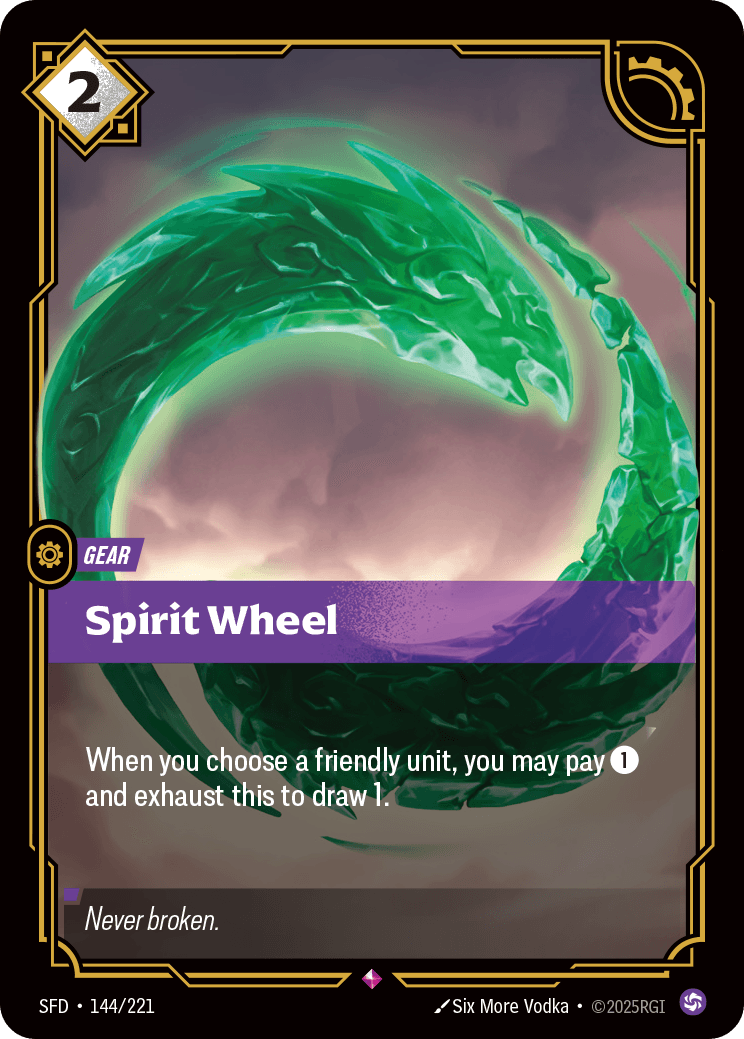 Spirit Wheel Riftbound gear card art