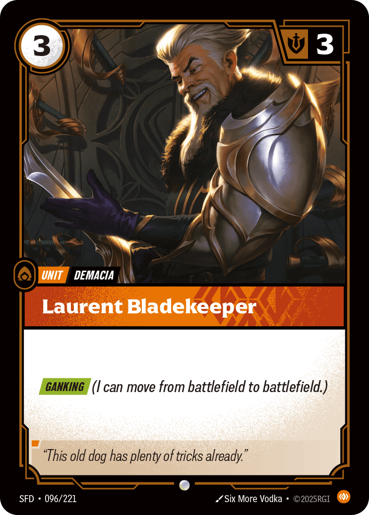 Laurent Bladekeeper Riftbound unit card art