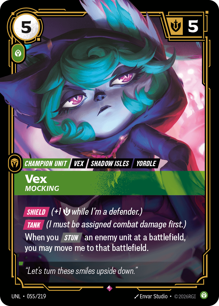 Vex - Mocking Riftbound unit card art