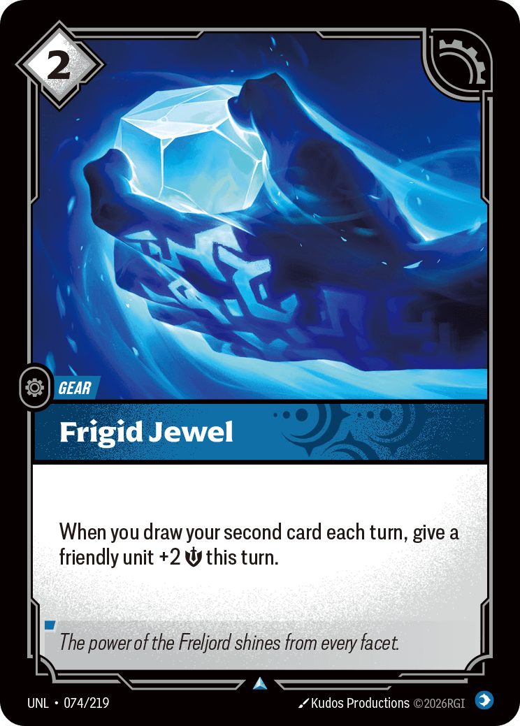 Frigid Jewel Riftbound gear card art