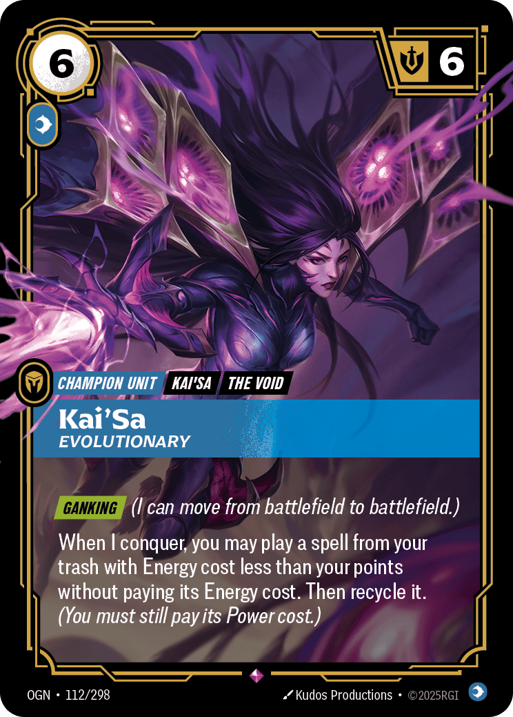 Kai'Sa - Evolutionary Riftbound champion unit card art