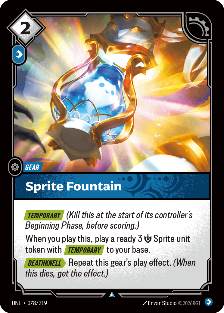 Sprite Fountain Riftbound gear card art