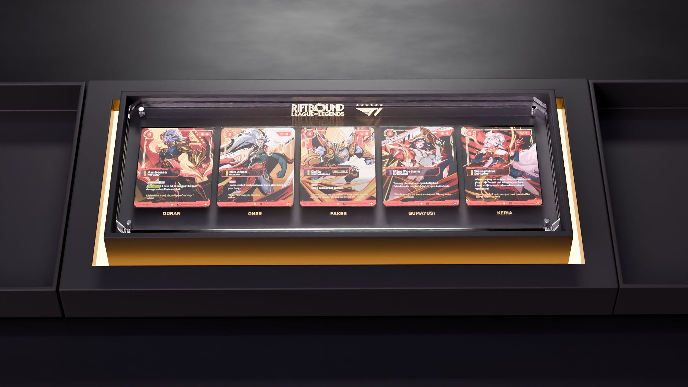 Official render of the T1 Signature Edition Champion cards.