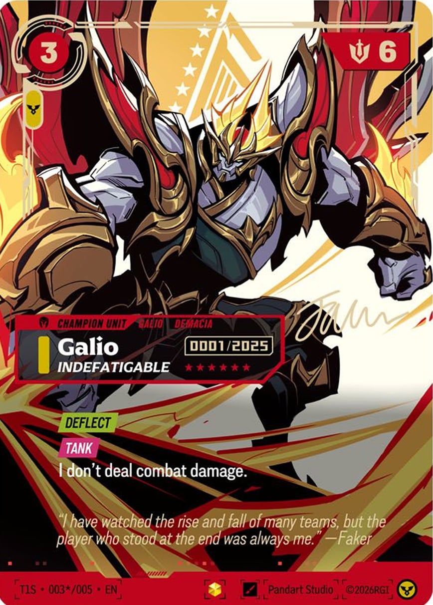 Galio, Indefatigable (T1 Worlds Champion Signature Edition Bundle) (Serial Numbered)